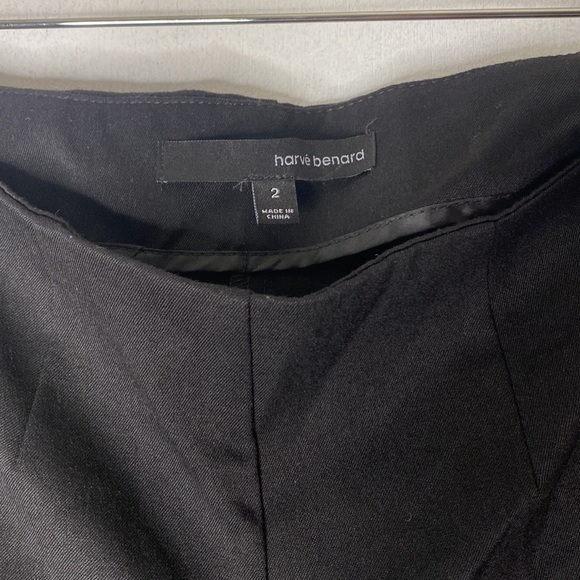 HARVE BERNARD BLACK TROUSER PANTS SIZE 2 - Picture 2 of 4